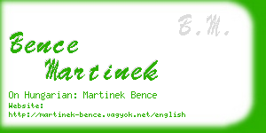 bence martinek business card